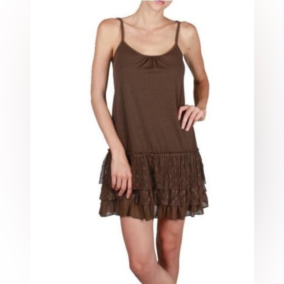A’REVE Slip Cami Tiered Lace Dress - Picture 3 of 9